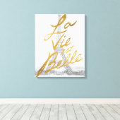 Eiffeltower met Gold-certificering Canvas Afdruk (Insitu (Houten vloer))