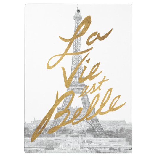 Eiffeltower met Gold-certificering Klembord (Achterkant)