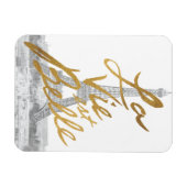 Eiffeltower met Gold-certificering Magneet (Horizontaal)