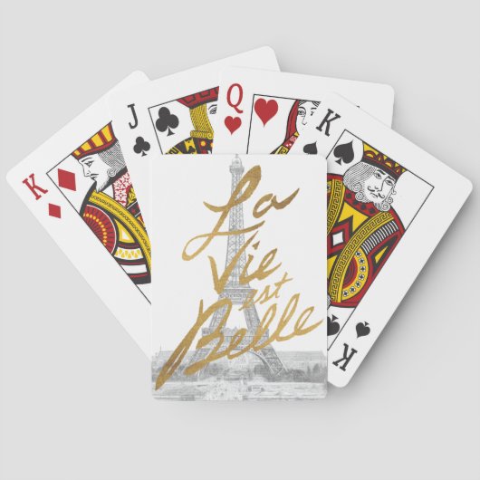 Eiffeltower met Gold-certificering Pokerkaarten (Achterkant)