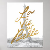 Eiffeltower met Gold-certificering Poster (Voorkant)