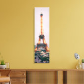 Eiffeltower met lichtverticaal canvas (Insitu (Woonkamer))