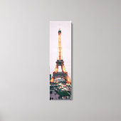 Eiffeltower met lichtverticaal canvas afdruk (Voorkant)