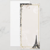 Eiffeltower met  stijl kaart (Voorkant / Achterkant)