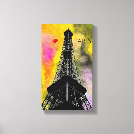 Eiffeltower - omgepakt Canvas Afdruk (Voorkant)