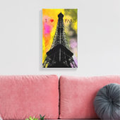Eiffeltower - omgepakt Canvas Afdruk (Insitu (Woonkamer))