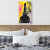 Eiffeltower - omgepakt Canvas Afdruk (Insitu (Slaapkamer))