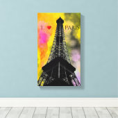 Eiffeltower - omgepakt Canvas Afdruk (Insitu (Houten vloer))