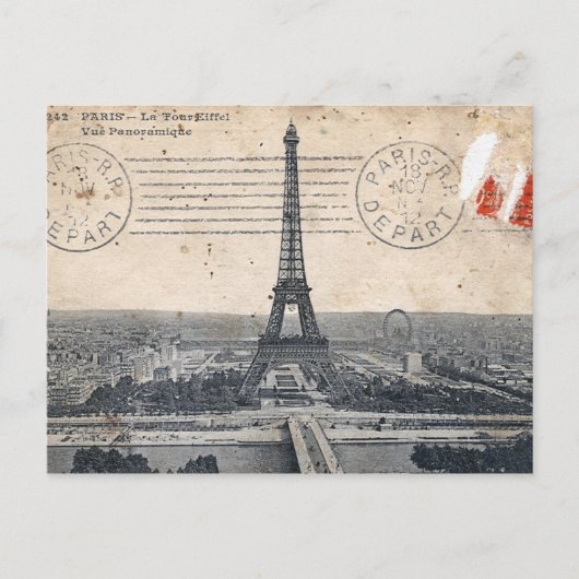 Eiffeltower-postkaart Briefkaart (Voorkant)