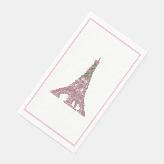 Eiffeltower Roos Rozen Topiary art Paper Guest Servet (Hoek)
