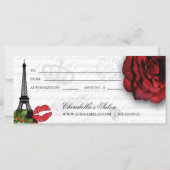 Eiffeltower Roos voor kerstcadeaubon voor Salon (Achterkant)