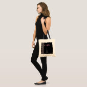 Eiffeltower voor Cute Custom Black/Roze Midnight S Tote Bag (Voorkant (model))