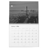 Eiffeltower voor zwart-wit Parijs Kalender (Jan 2026)