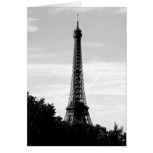 Eiffeltower, zwart-wit, Kaart (Voorkant)
