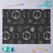 Eiffeltower - zwarte Ephemera ontkoppelen Tissuepapier (Craft)