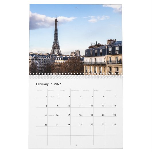 Eiffeltowerkalender Kalender (Feb 2026)