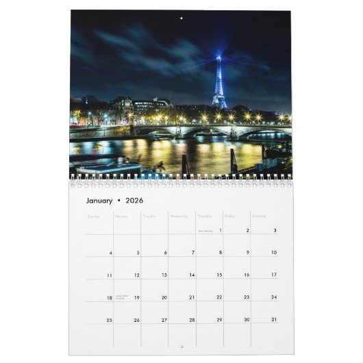 Eiffeltowerkalender Kalender (Jan 2026)