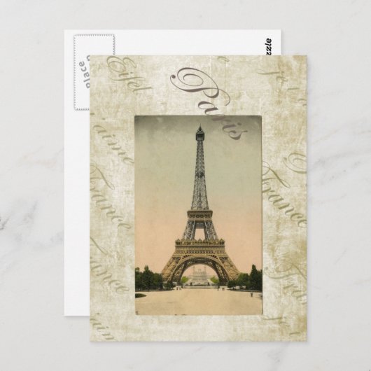  Eiffeltowerkunst Briefkaart (Voorkant / Achterkant)