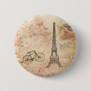 Eiffeltowerkunst Ronde Button 5,7 Cm