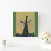 Eiffeltowerkunst Vierkante Klok (Huis)