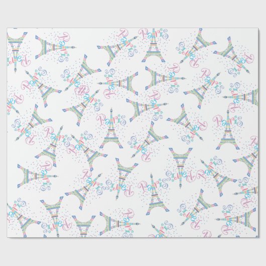 Eiffeltowerpapier voor Confetti-opvulling Cadeaupapier (Vlak)