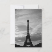 Eiffeltowerreactiekaarten RSVP Kaartje (Achterkant)