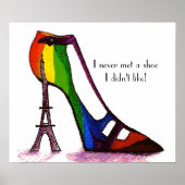 Eiffeltowerschoen Poster (Voorkant)
