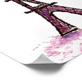 Eiffeltowerschoen Poster (Hoek)