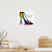 Eiffeltowerschoen Poster (Keuken)