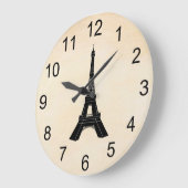 Eiffeltowerwandklok Grote Klok (Hoek)