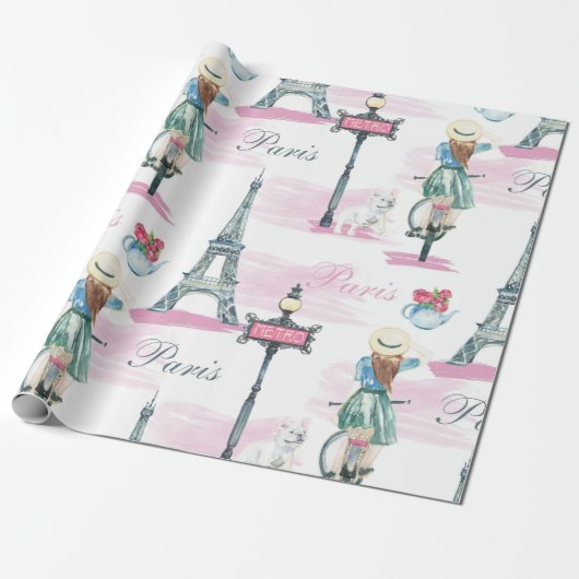 Eiffeltowerwerkpapier Cadeaupapier (Uitgerold)