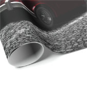 Eiffle Tower Black, White en Red. Cadeaupapier (Rol Hoek)