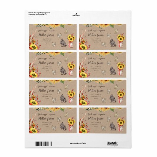 Eiflaconetiket Etiket (Full Sheet)