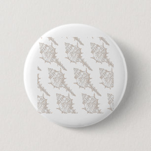 Eigant Seashell-patroon Ronde Button 5,7 Cm