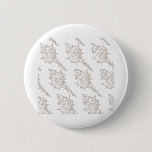 Eigant Seashell-patroon Ronde Button 5,7 Cm (Voorkant)