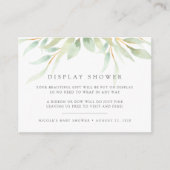 Eige botanische display Shower Informatiekaartje (Voorkant)