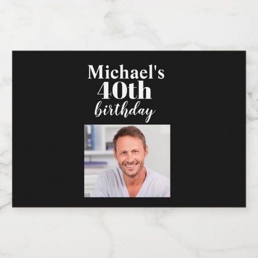 Eigen 40e verjaardag van het mini-etiket voor liqu likeurfles etiket (Enkel label)