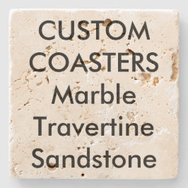 Eigen 4-inch echte Stone Travertine Onderzetters C
