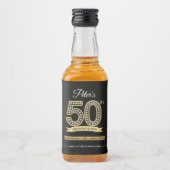 Eigen 50e verjaardag Mini Liquor Favor Label Likeurfles Etiket (Voorkant)