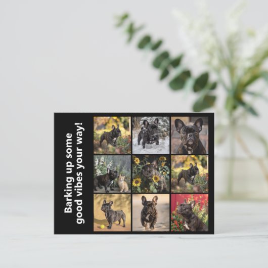 Eigen 9 x afbeeldingen + tekst briefkaart (Staand voorkant)