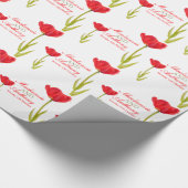 Eigen aangepast snijpad voor rode tulp cadeaupapier (Hoek)