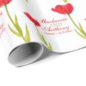 Eigen aangepast snijpad voor rode tulp cadeaupapier (Rol Hoek)