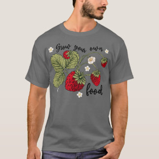 Eigen aardbeien Lente Mannen Vruchtvee T-shirt