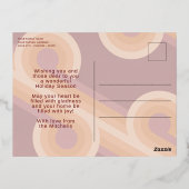 Eigen Abstracte golven voor het herstellen van gol Folie Feestdagen Briefkaart (Achterkant)