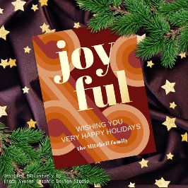 Eigen Abstracte golven voor het herstellen van gol Folie Feestdagen Briefkaart