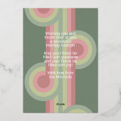 Eigen Abstracte golven voor het herstellen van gol Folie Feestdagenkaart (Achterkant)