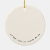 Eigen achternaam Eerste kerstcadeau-Ornament Keramisch Ornament (Achterkant)