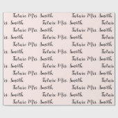 Eigen achternaam voor toekomstige mevrouw vrijgeze cadeaupapier (Vlak)