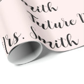 Eigen achternaam voor toekomstige mevrouw vrijgeze cadeaupapier (Rol Hoek)