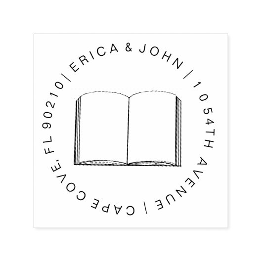 Eigen adres bibliotheek Boek Zelfinktadres Zelfinktende Stempel (Design)